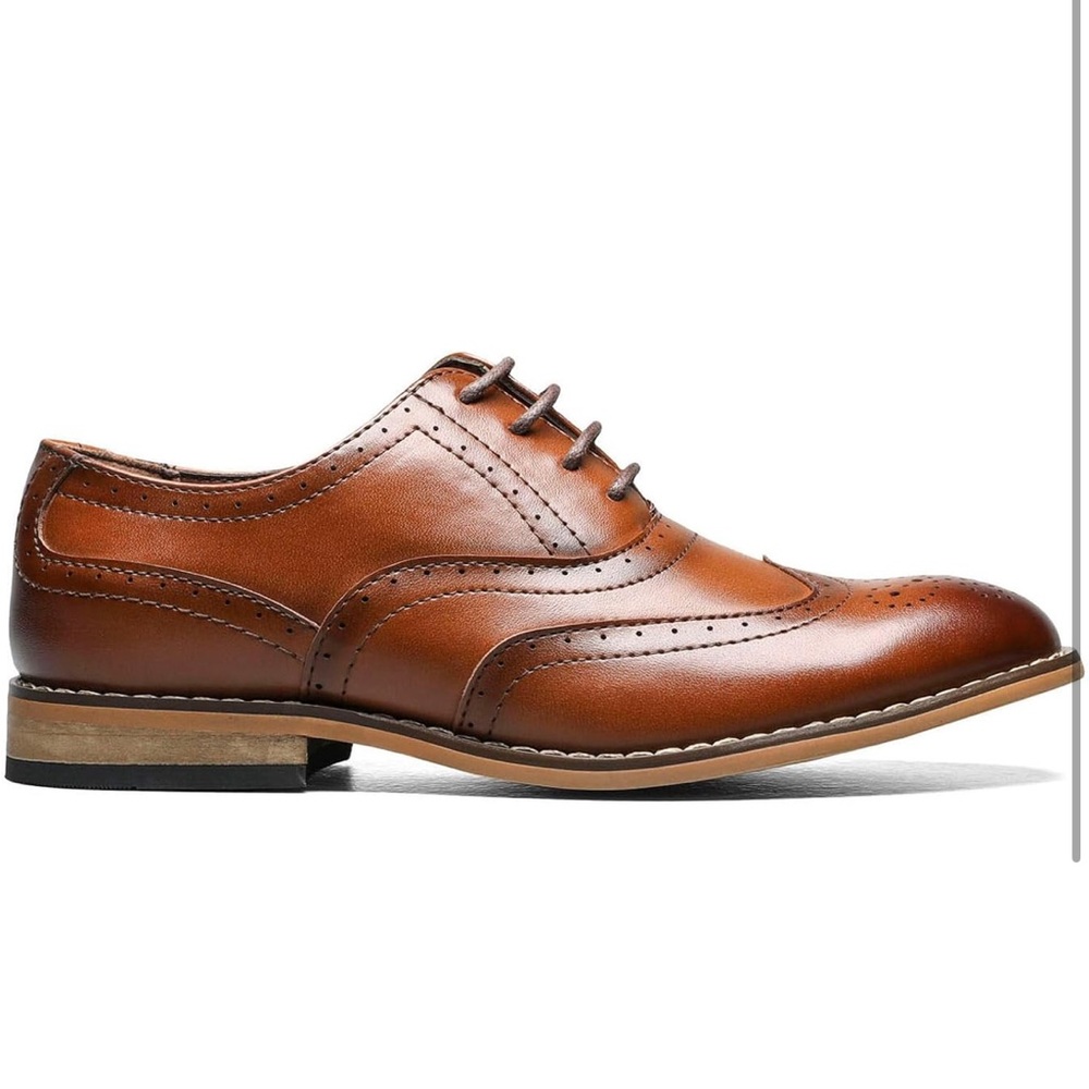Stacy Adams Dunbar wingtip boys dress shoes, 3,